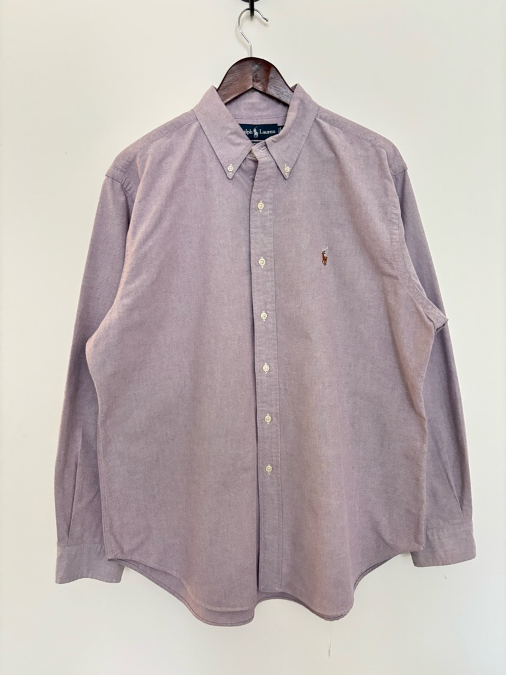 Ralph Lauren Men's Lavender Button-Down Oxford Shirt